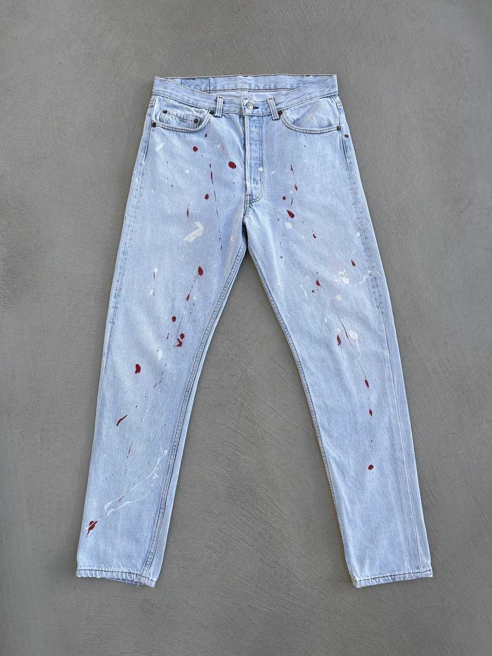 STEAL! Vintage 1990s Levi's Baby Devil Paint 501 … - image 2