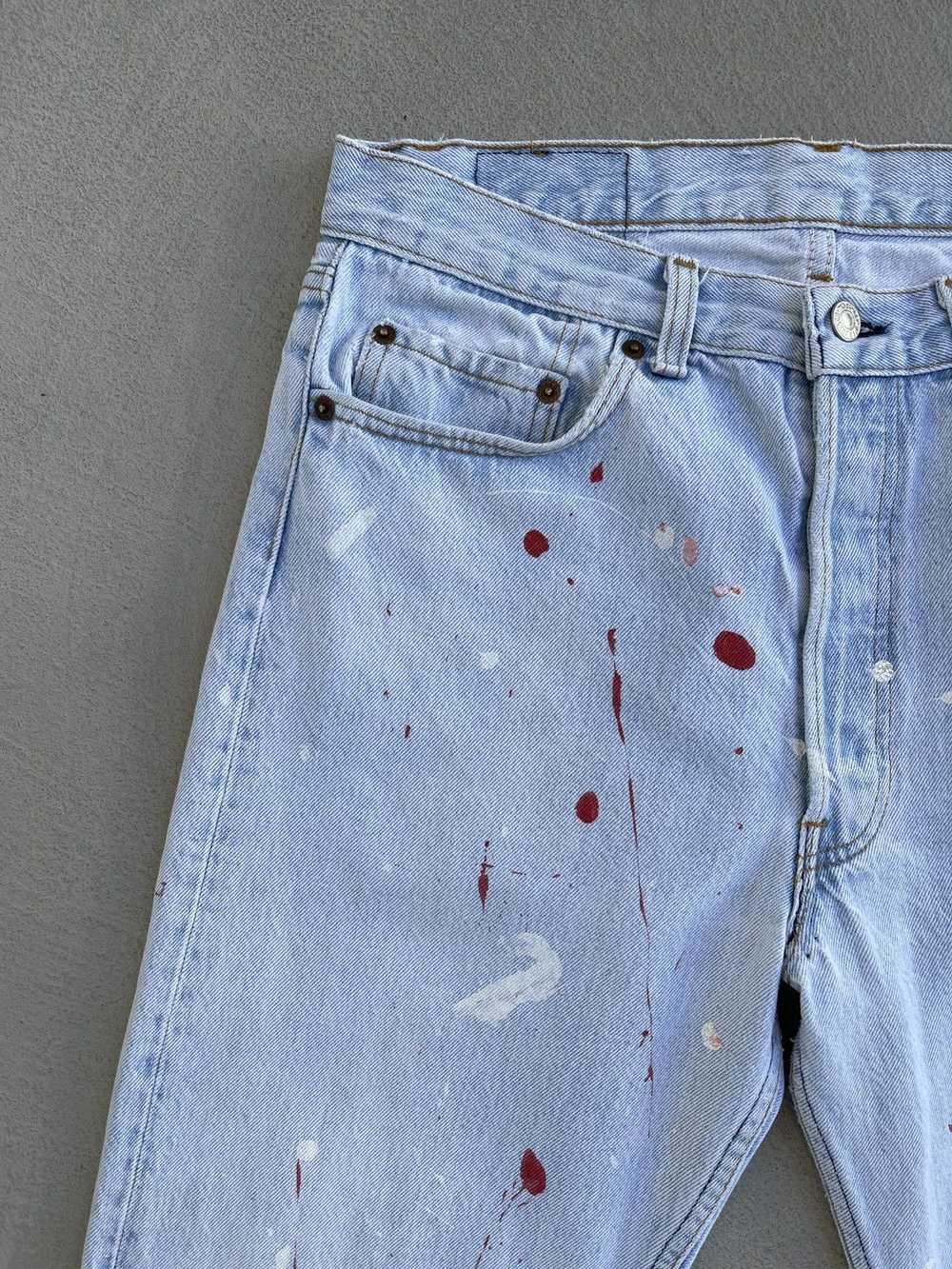 STEAL! Vintage 1990s Levi's Baby Devil Paint 501 … - image 3