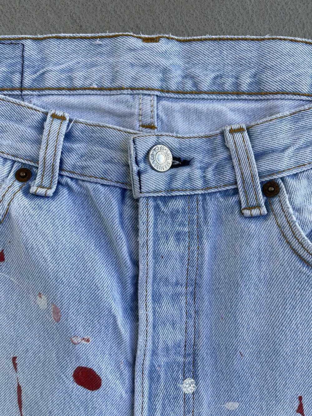 STEAL! Vintage 1990s Levi's Baby Devil Paint 501 … - image 4