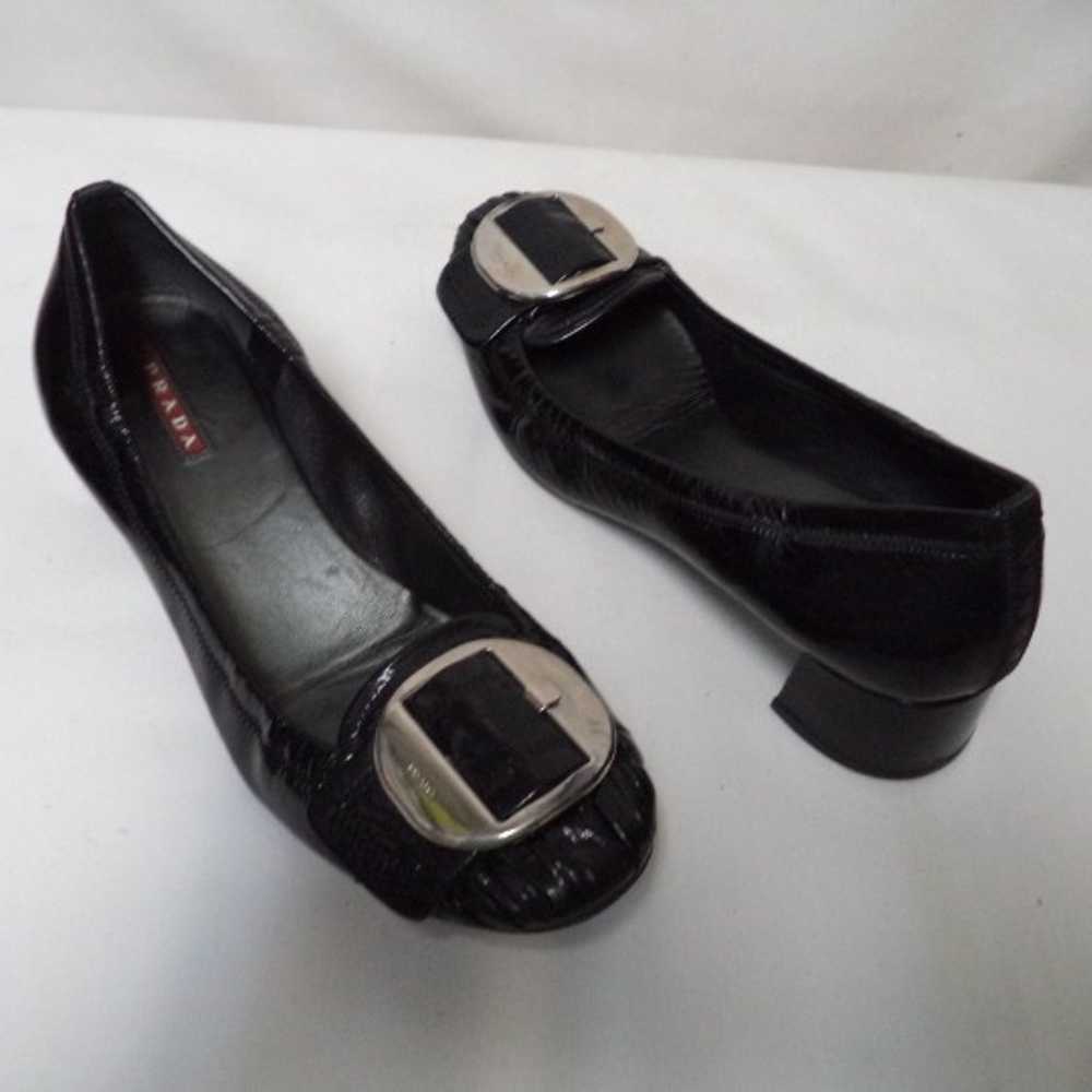 Prada Vintage black Patent Genuine Leather pumps … - image 1