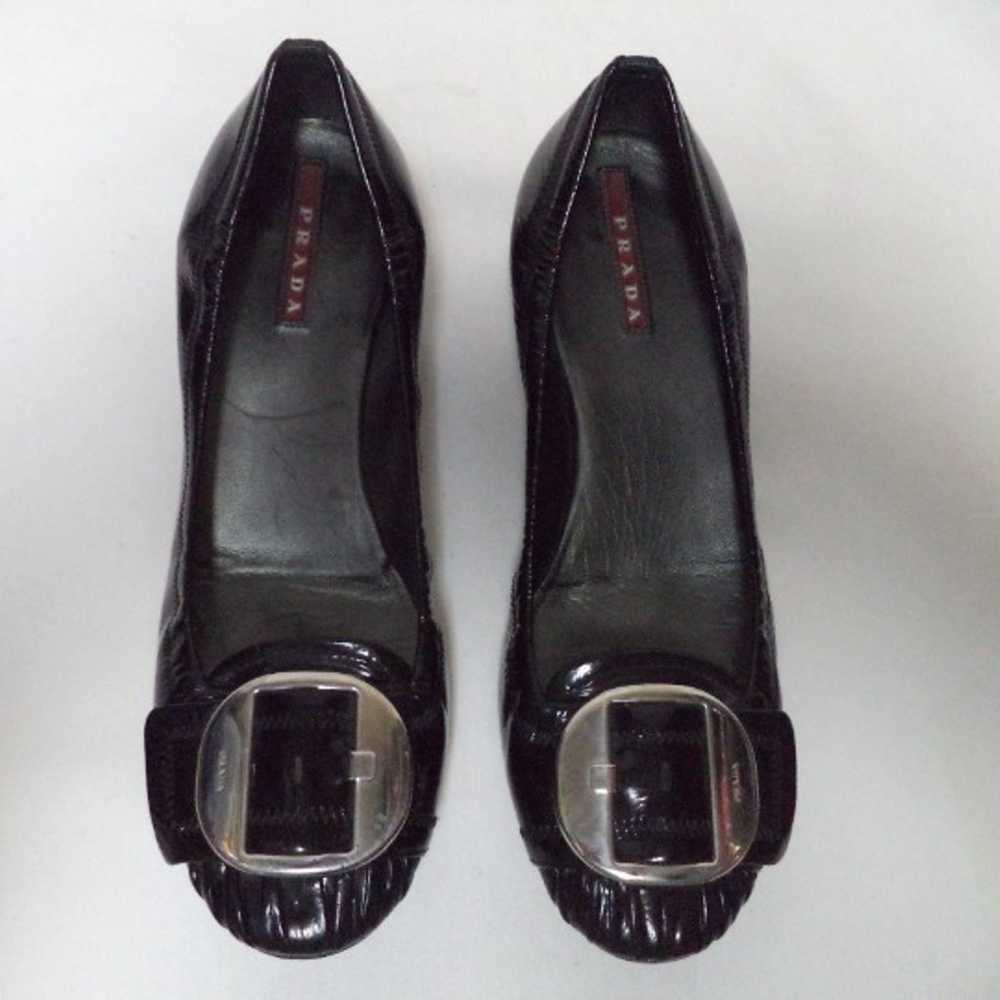 Prada Vintage black Patent Genuine Leather pumps … - image 2