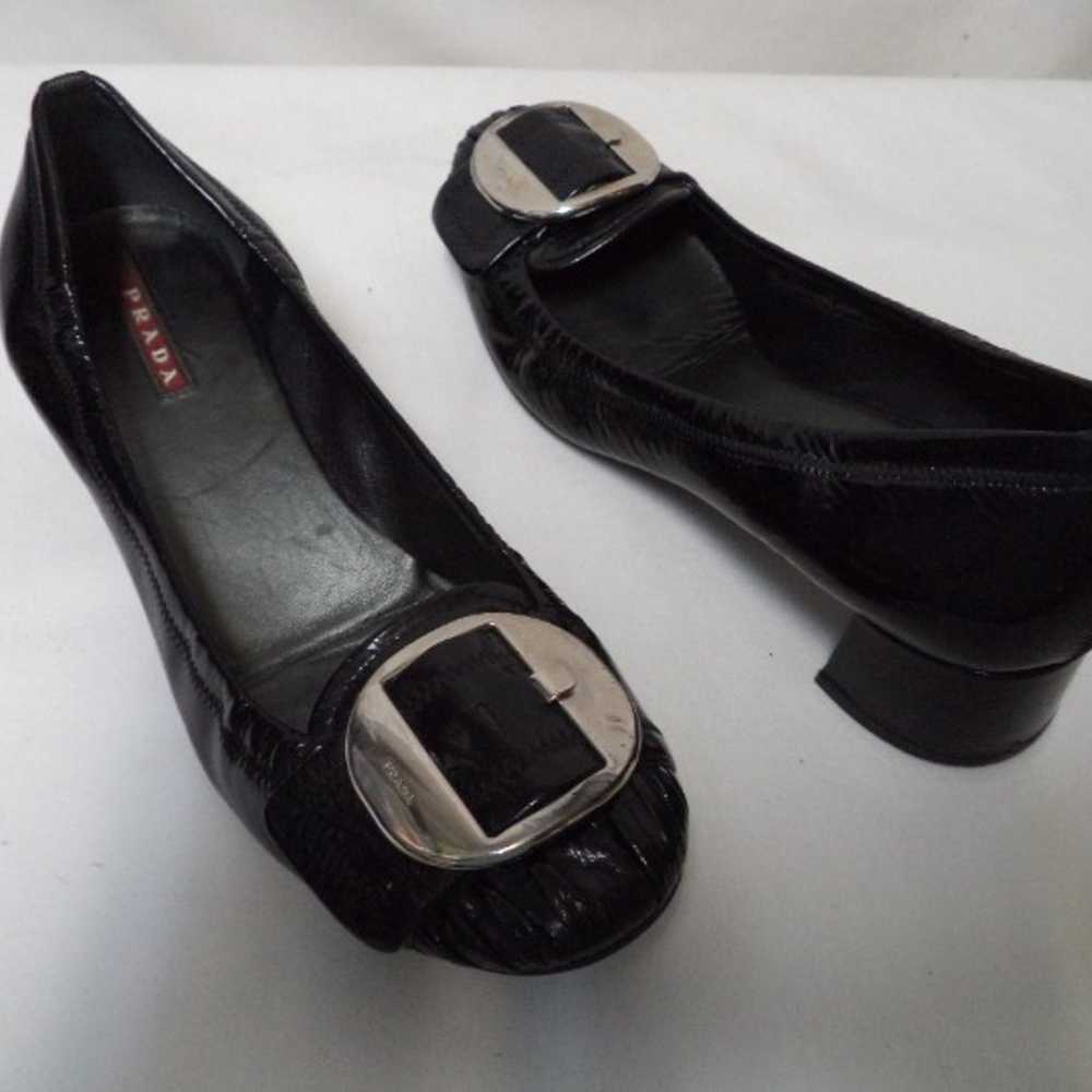 Prada Vintage black Patent Genuine Leather pumps … - image 9