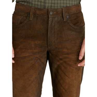 Vintage Paul Smith Dark Brown Suede Leather Pants - image 1