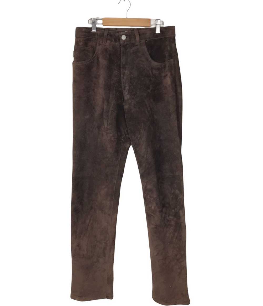 Vintage Paul Smith Dark Brown Suede Leather Pants - image 2