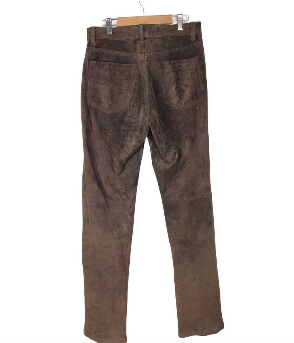 Vintage Paul Smith Dark Brown Suede Leather Pants - image 3