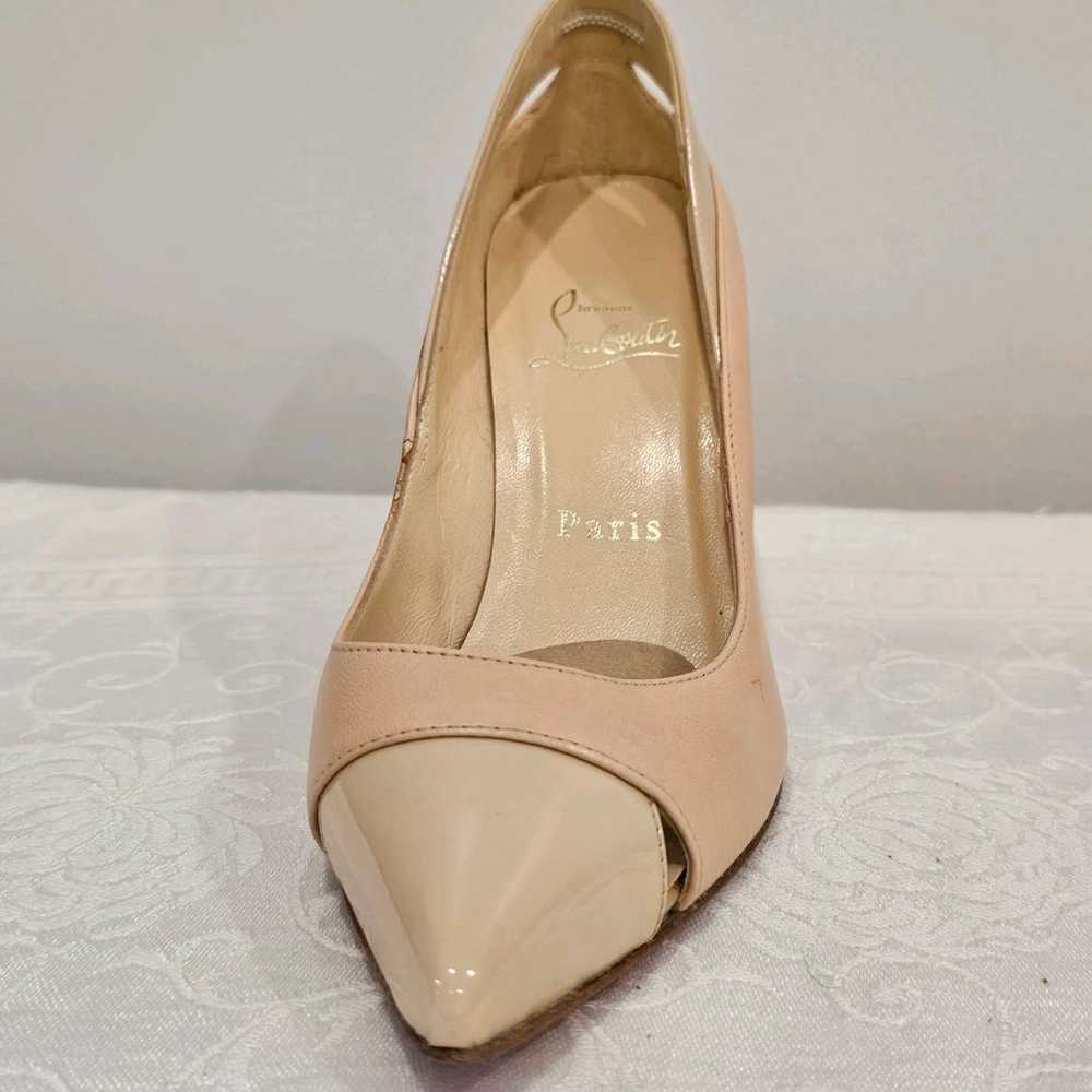 Christian Louboutin Slingback Vintage Patent & Le… - image 3