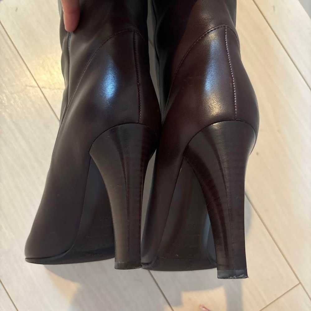 Sergio Rossi Dark Brown Long Boots with 10cm Heels - image 3