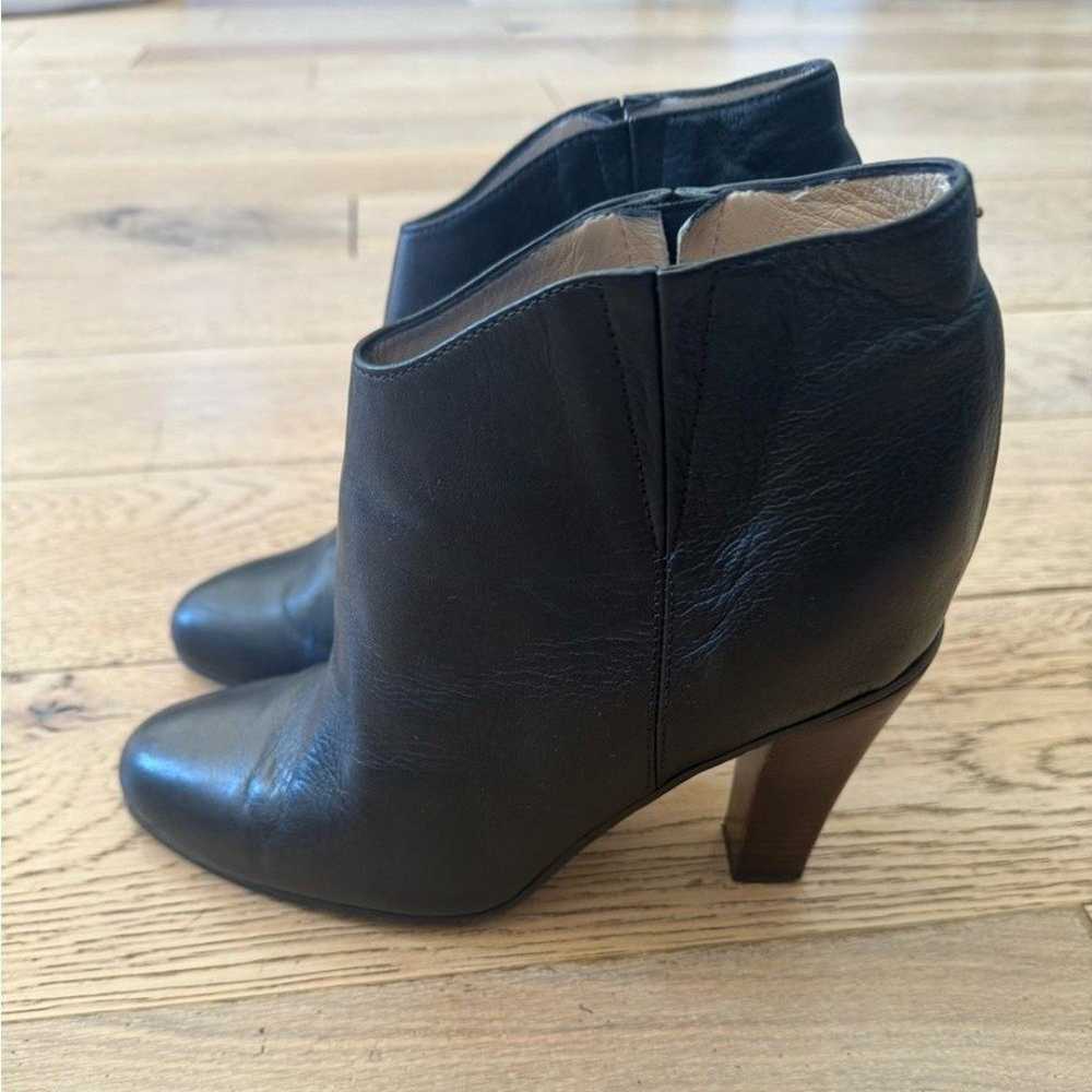 Jen By Golden Goose Black Leather Booties Size 40… - image 3