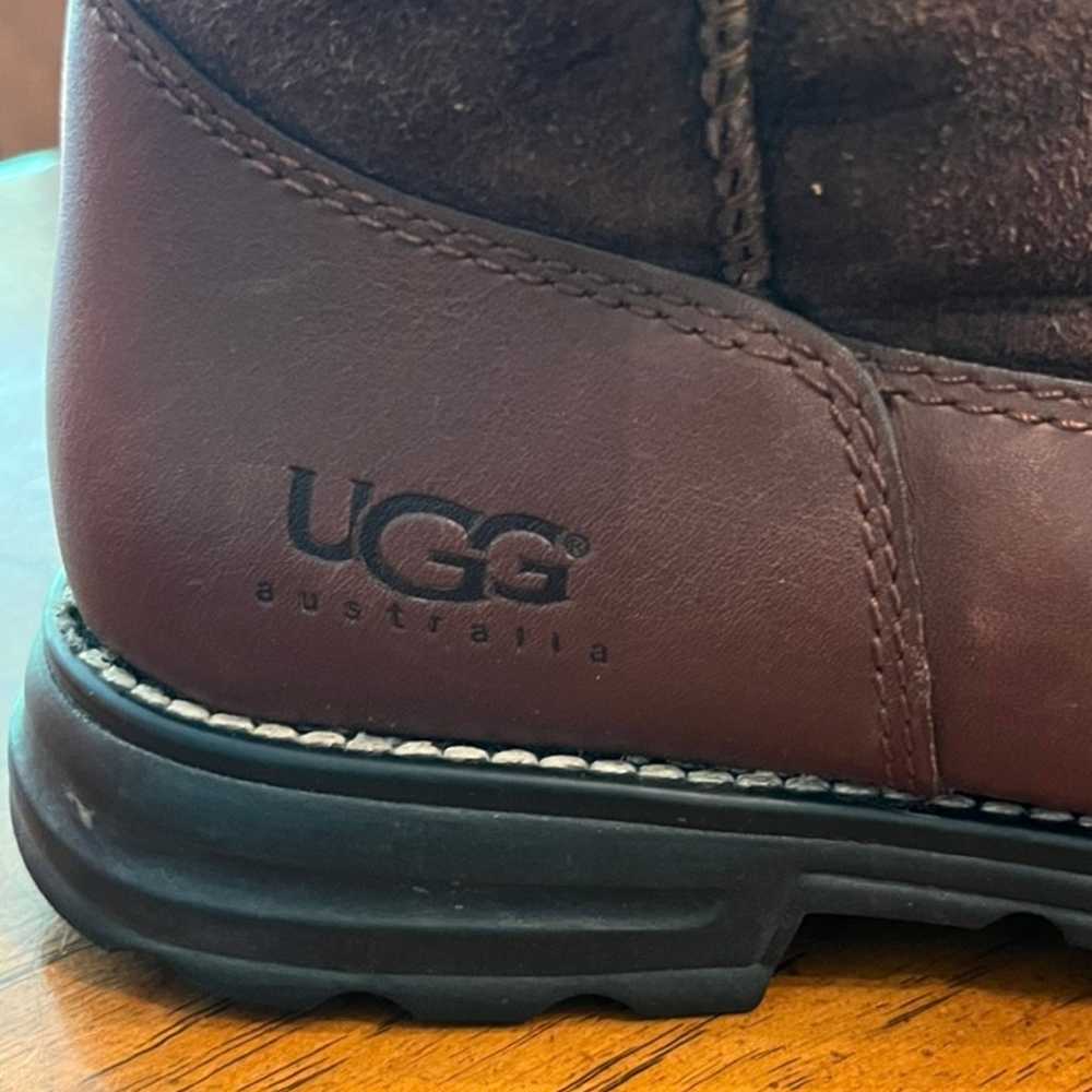 Ugg brown leather and suede fleece lined ankle bo… - image 2