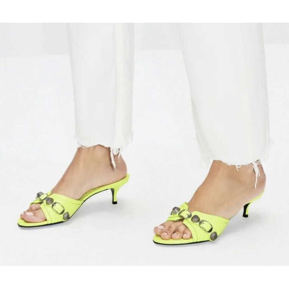 Balenciaga Cagole leather sandal - image 2