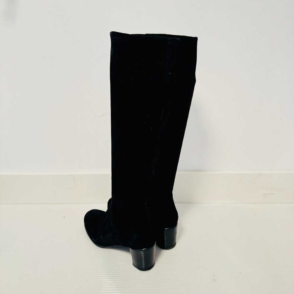 Stuart Weitzman Boots Womens 8 Black Suede Stretc… - image 5