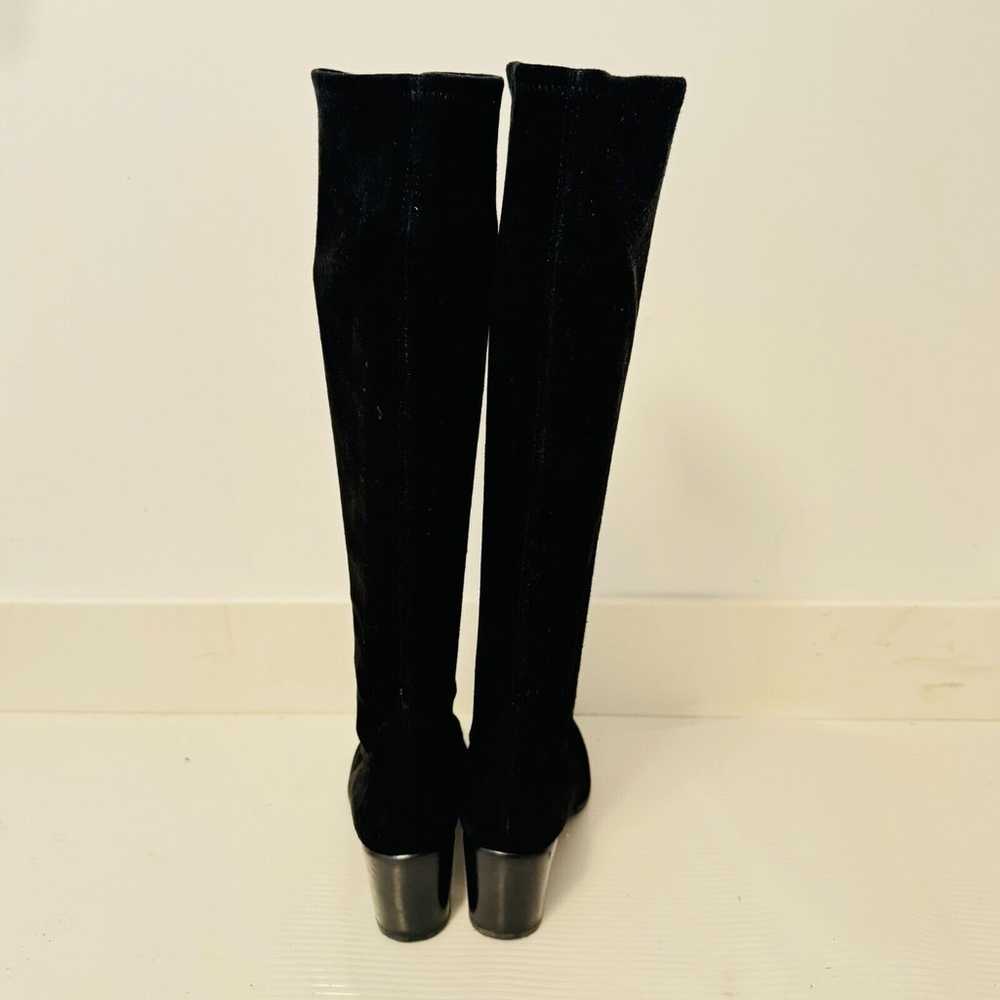 Stuart Weitzman Boots Womens 8 Black Suede Stretc… - image 6