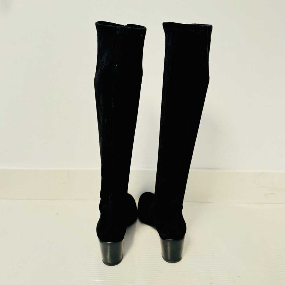 Stuart Weitzman Boots Womens 8 Black Suede Stretc… - image 7