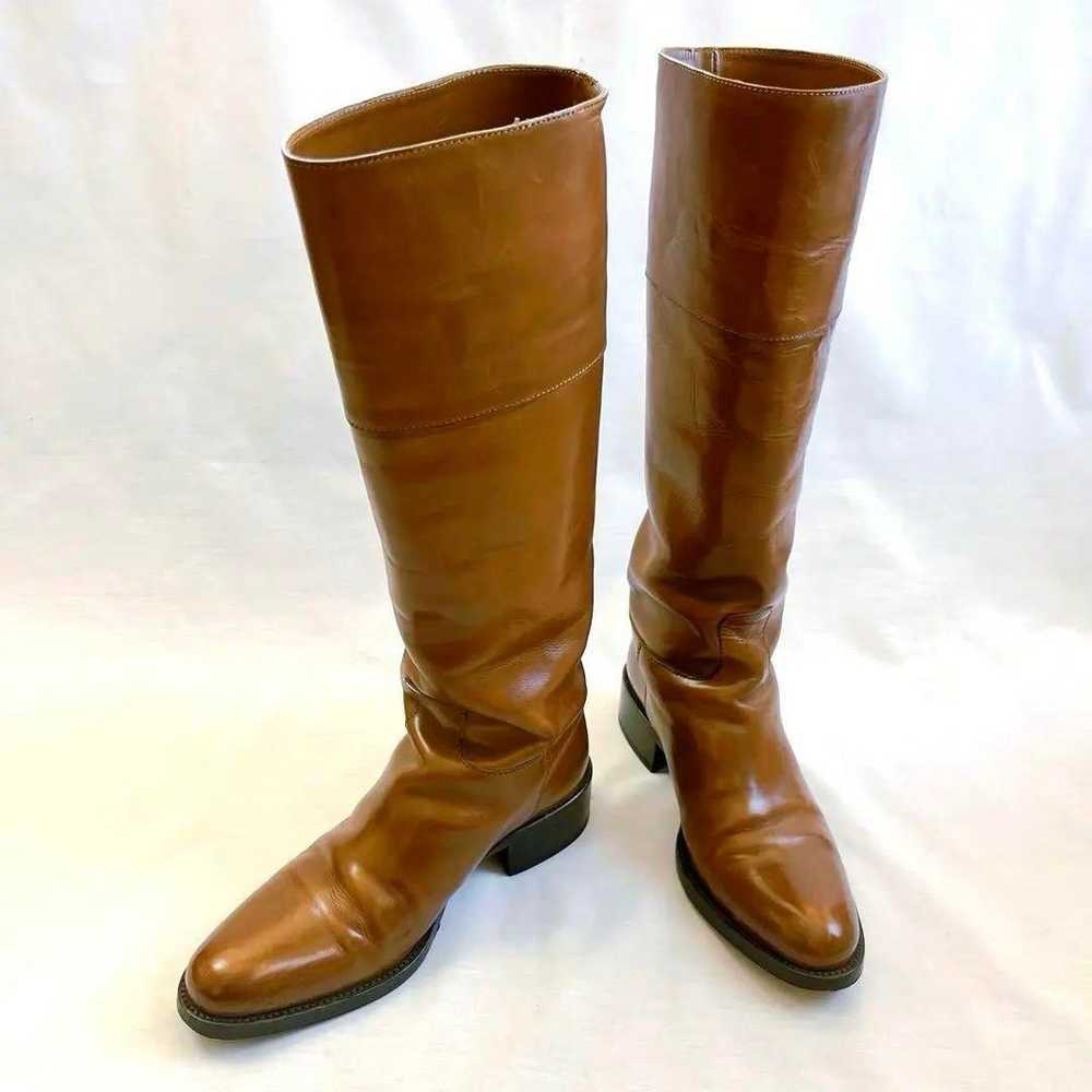 34 Half Sartre Long Boots Jockey Boots Brown SART… - image 1