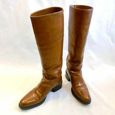 34 Half Sartre Long Boots Jockey Boots Brown SARTO