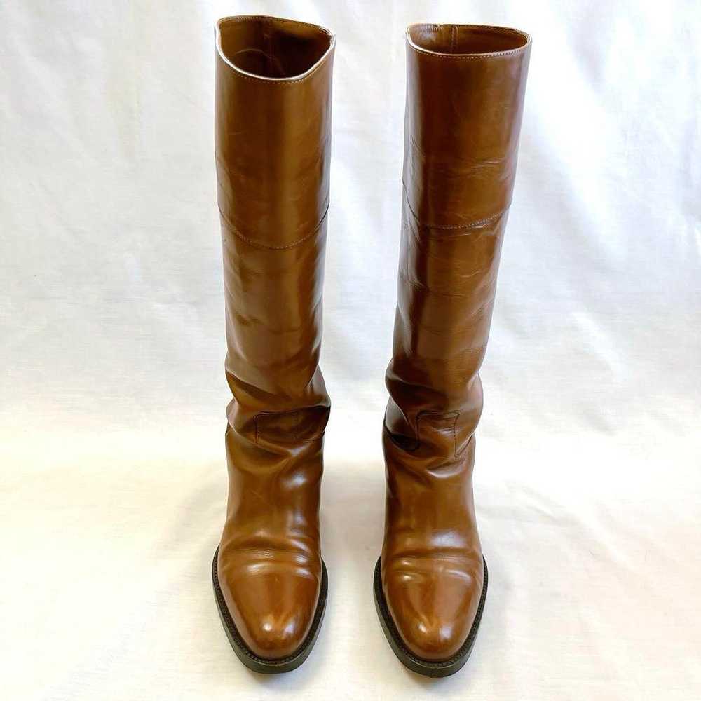 34 Half Sartre Long Boots Jockey Boots Brown SART… - image 2