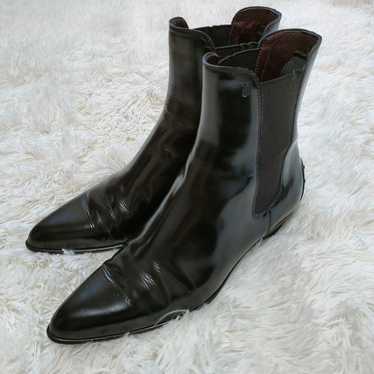 Tod's Side Gore Boots 37 Pointed Toe Chelsea Leath