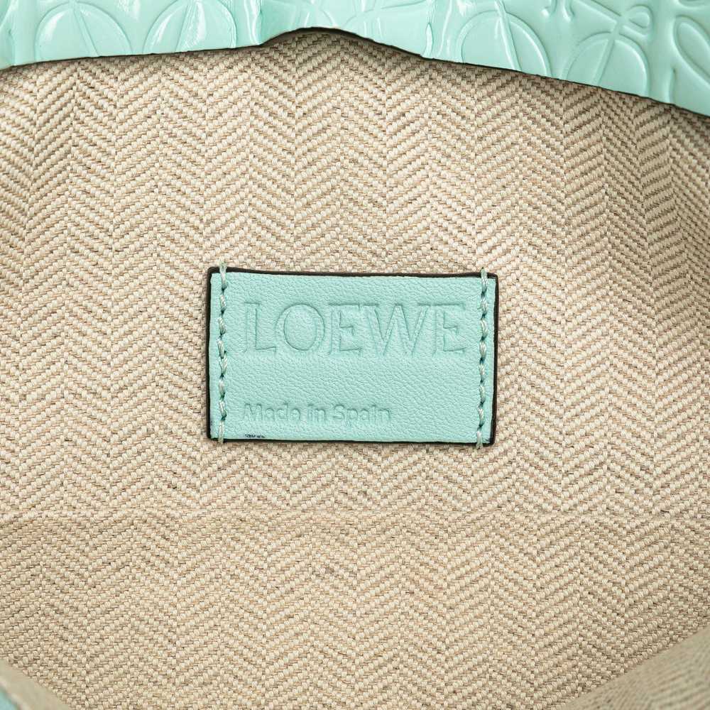 Blue LOEWE Embossed Anagram Repeat T Clutch - image 5