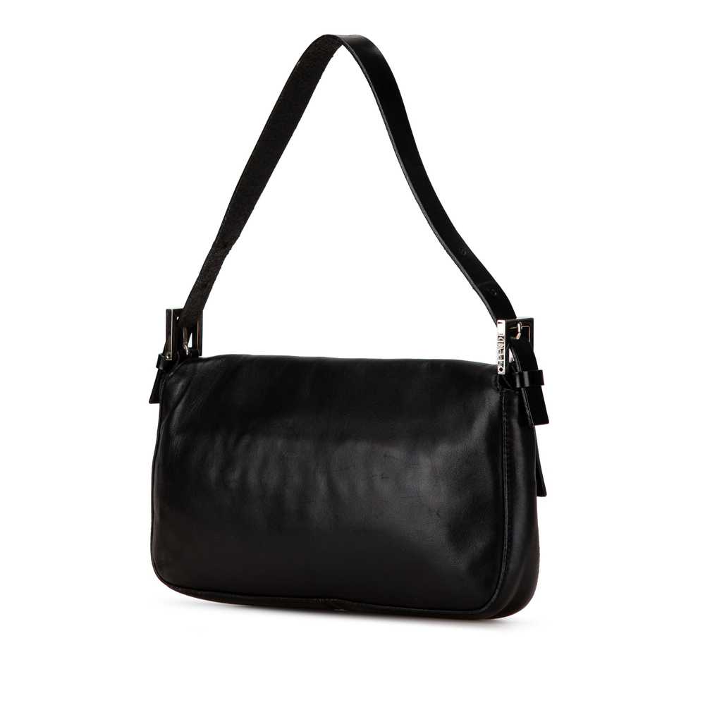 Black Fendi Leather Baguette Shoulder Bag - image 2