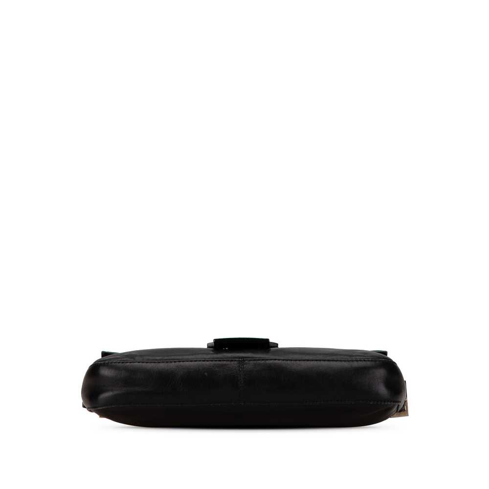 Black Fendi Leather Baguette Shoulder Bag - image 3