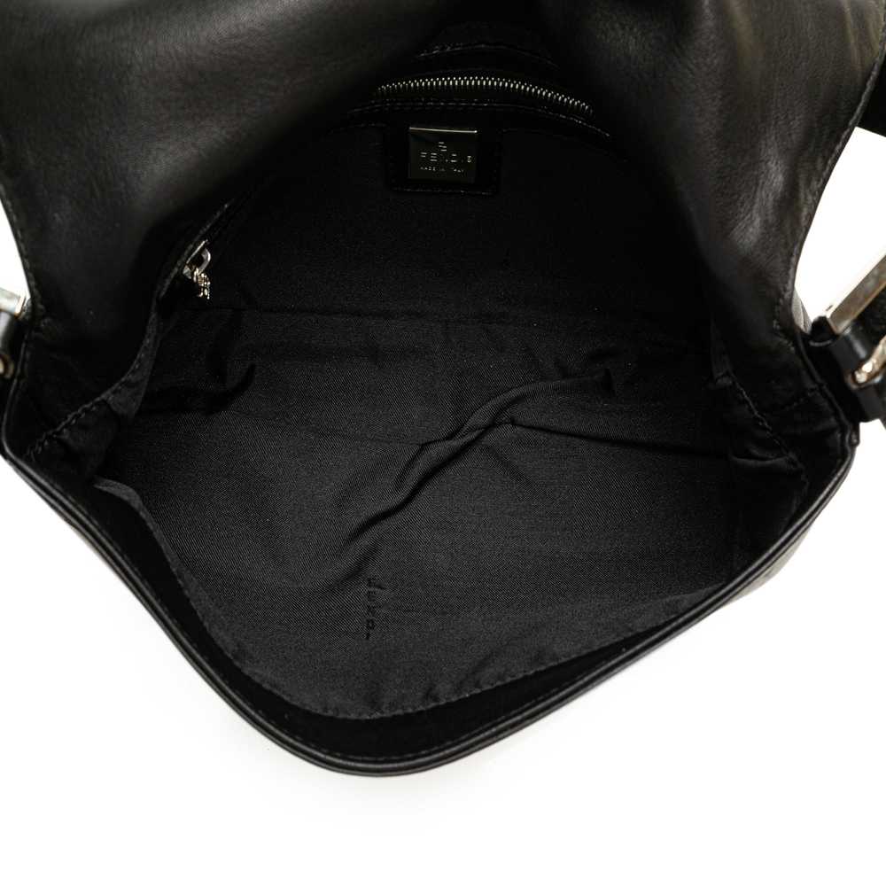 Black Fendi Leather Baguette Shoulder Bag - image 4