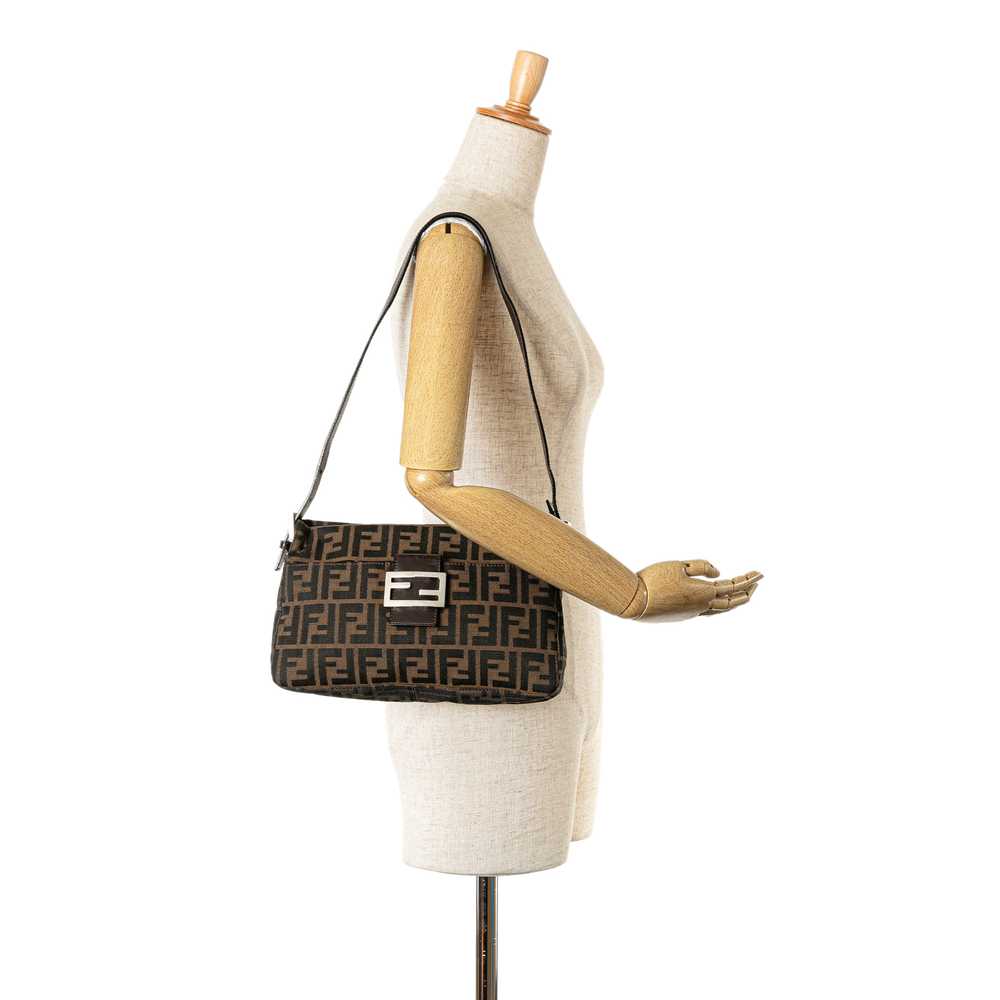 Brown Fendi Zucca Canvas Shoulder Bag - image 8