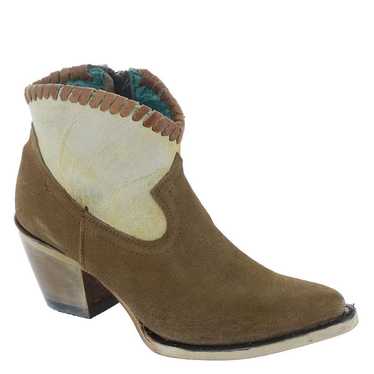 Corral Women Sand Woven Leather J Toe Side ZIP Sh… - image 1