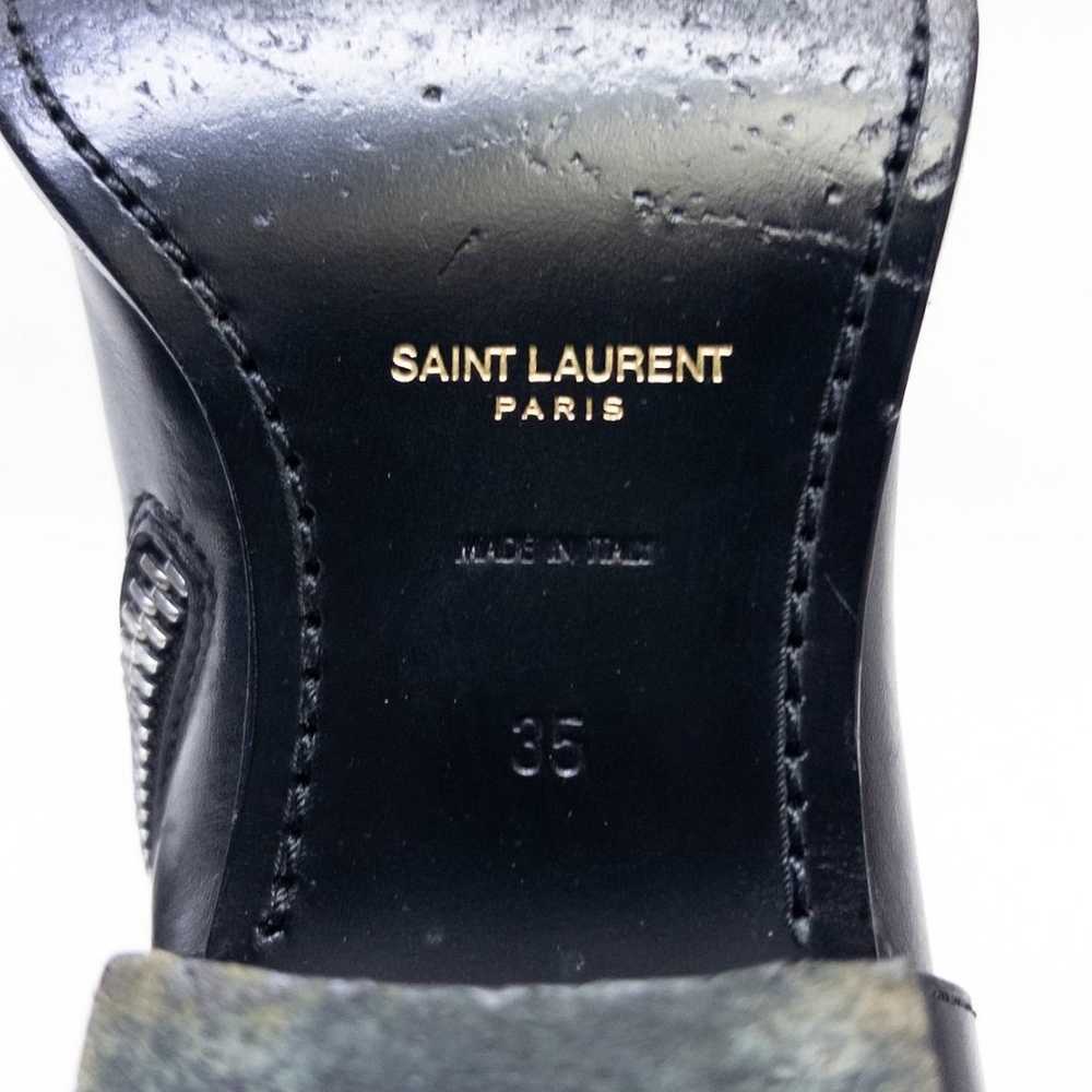 YSL Saint Laurent Wyatt Boots — W US 5 — Black Le… - image 11