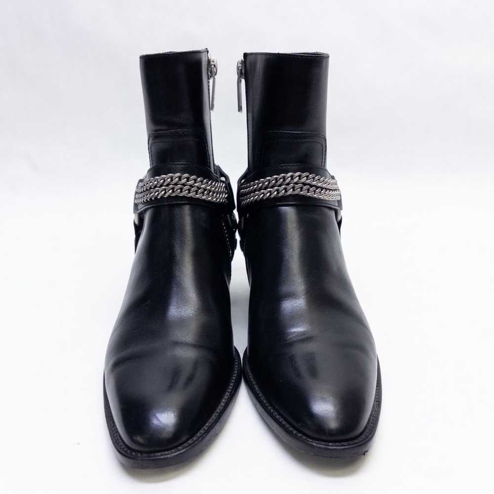 YSL Saint Laurent Wyatt Boots — W US 5 — Black Le… - image 3