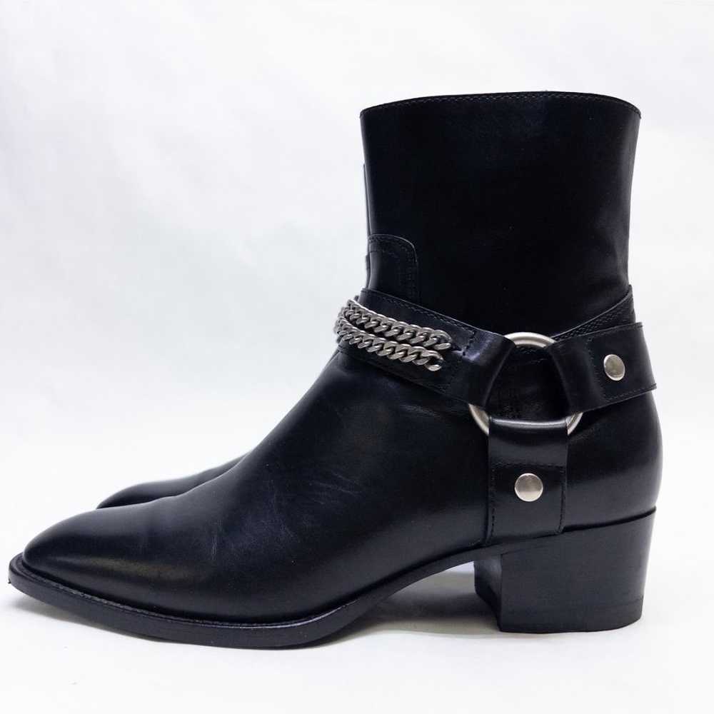 YSL Saint Laurent Wyatt Boots — W US 5 — Black Le… - image 4