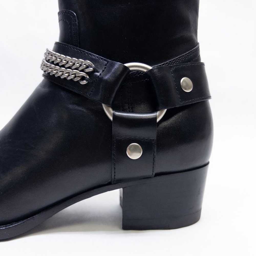 YSL Saint Laurent Wyatt Boots — W US 5 — Black Le… - image 7