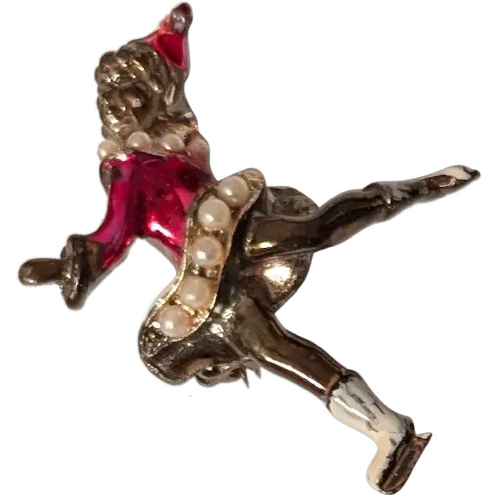 Christmas Ice Skater / Dancer Pin - image 1