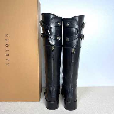 36 SARTORE Double Belt Long Boots Black Sartore 23