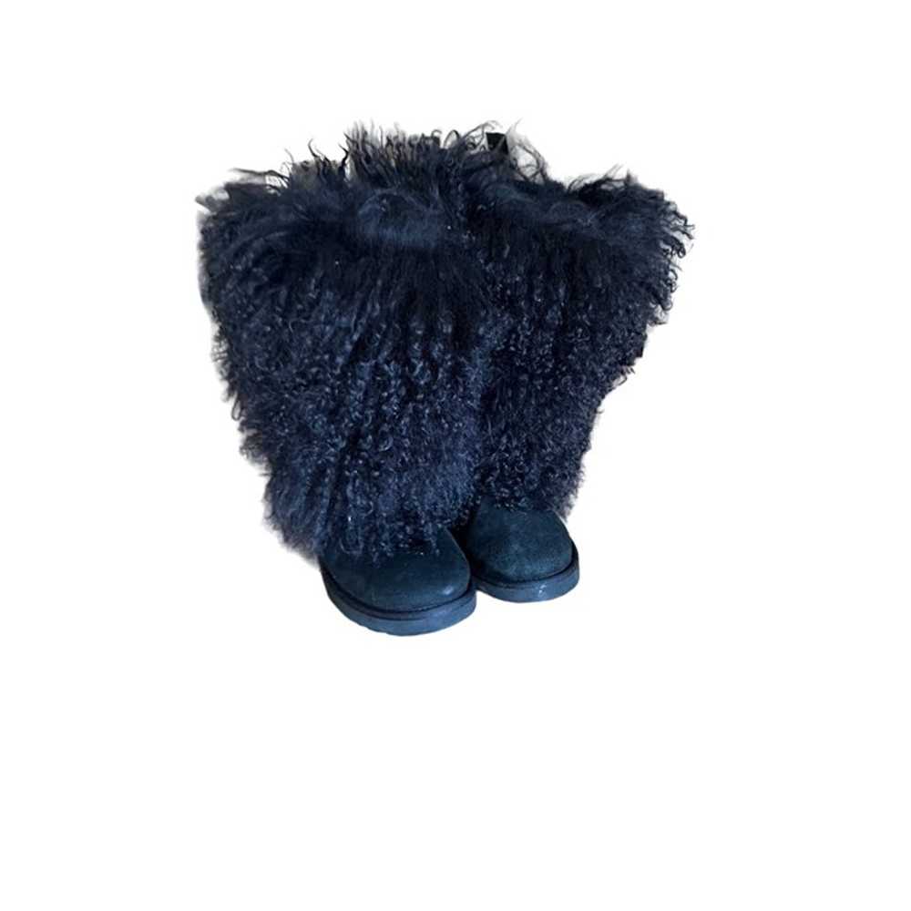 Ugg Australia Black Mongolian Sheepskin Suede Boo… - image 1