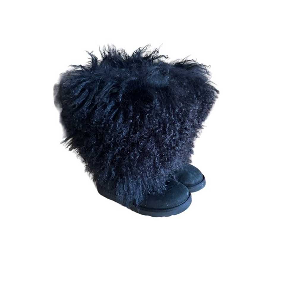 Ugg Australia Black Mongolian Sheepskin Suede Boo… - image 2