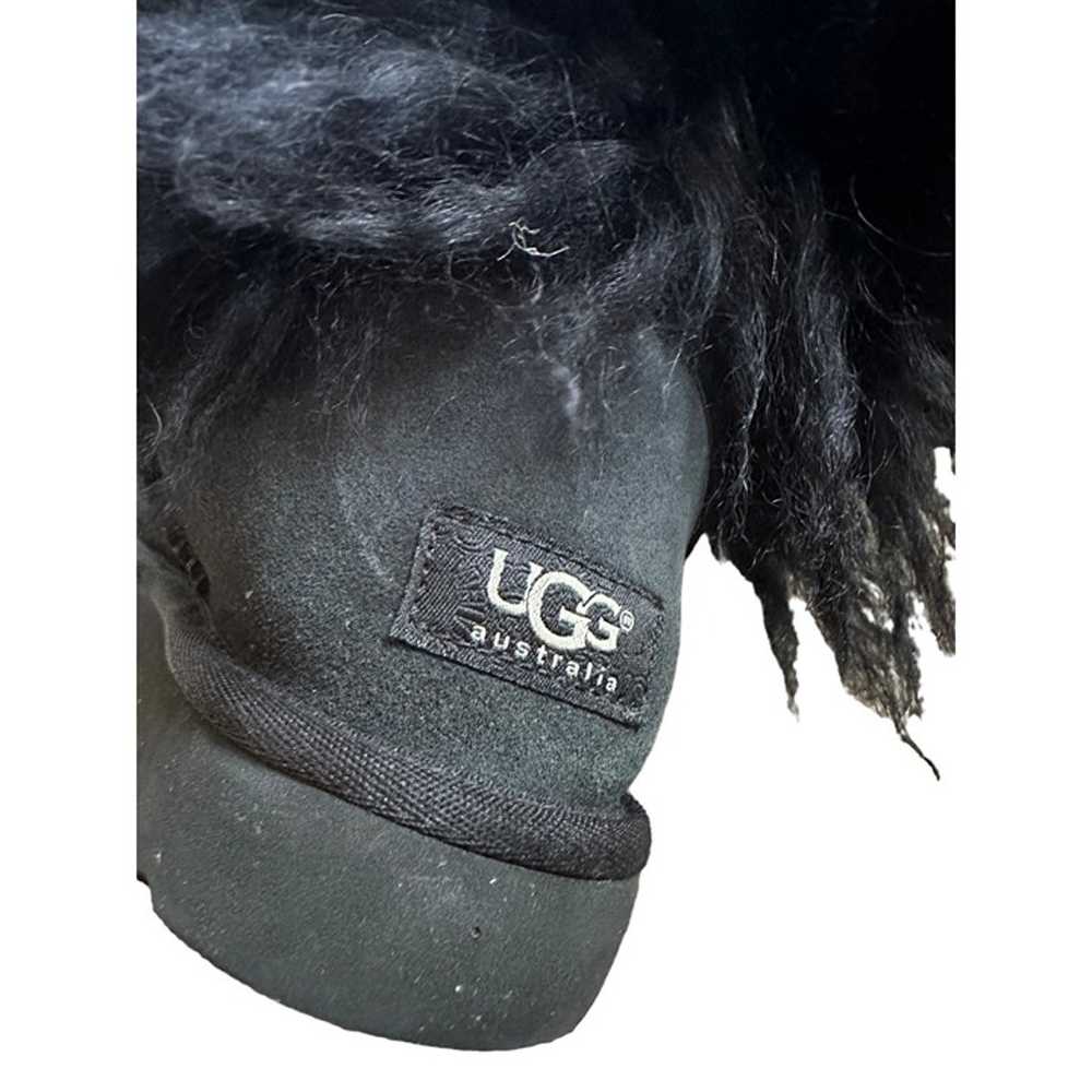 Ugg Australia Black Mongolian Sheepskin Suede Boo… - image 4