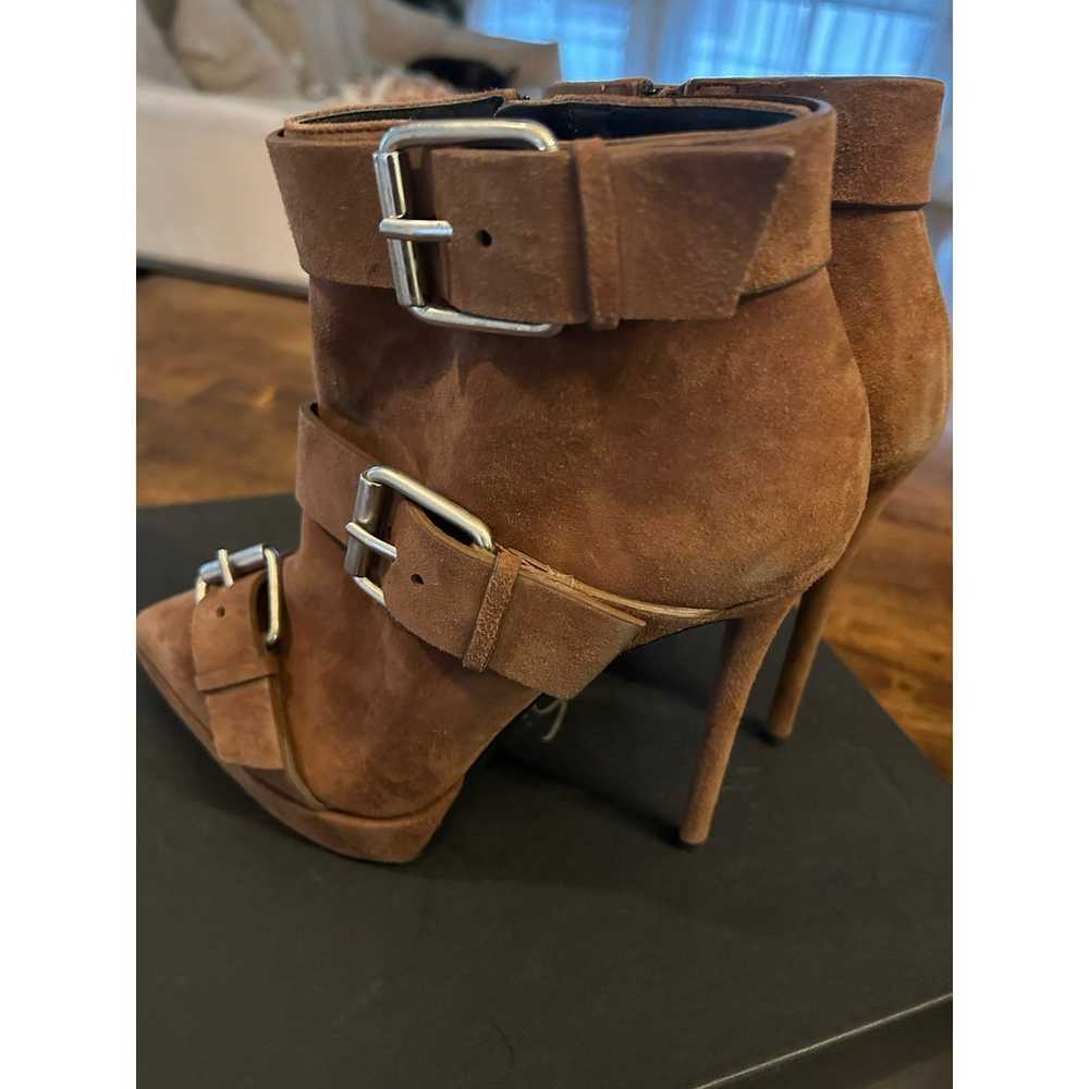 Giuseppe Zanotti brown buckled suede EMY platform… - image 8