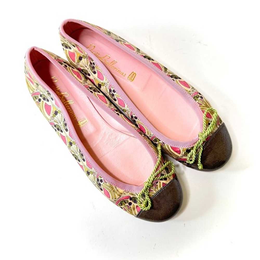 Pretty Ballerinas pink brown Multicolor Ballet Fl… - image 4