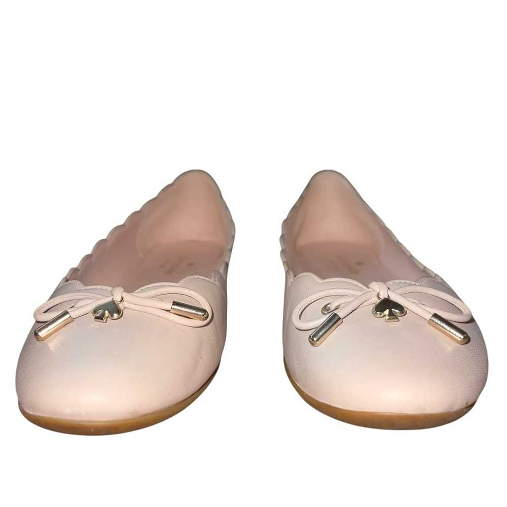 Kate Spade Flats 11B Scalloped Blush Pink Leather… - image 3