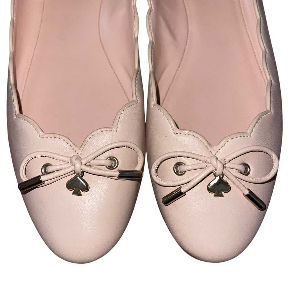 Kate Spade Flats 11B Scalloped Blush Pink Leather… - image 5