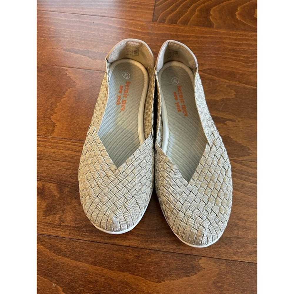 Bernie Mev BM Gold Shimmer Basket Weave Flats  40… - image 2