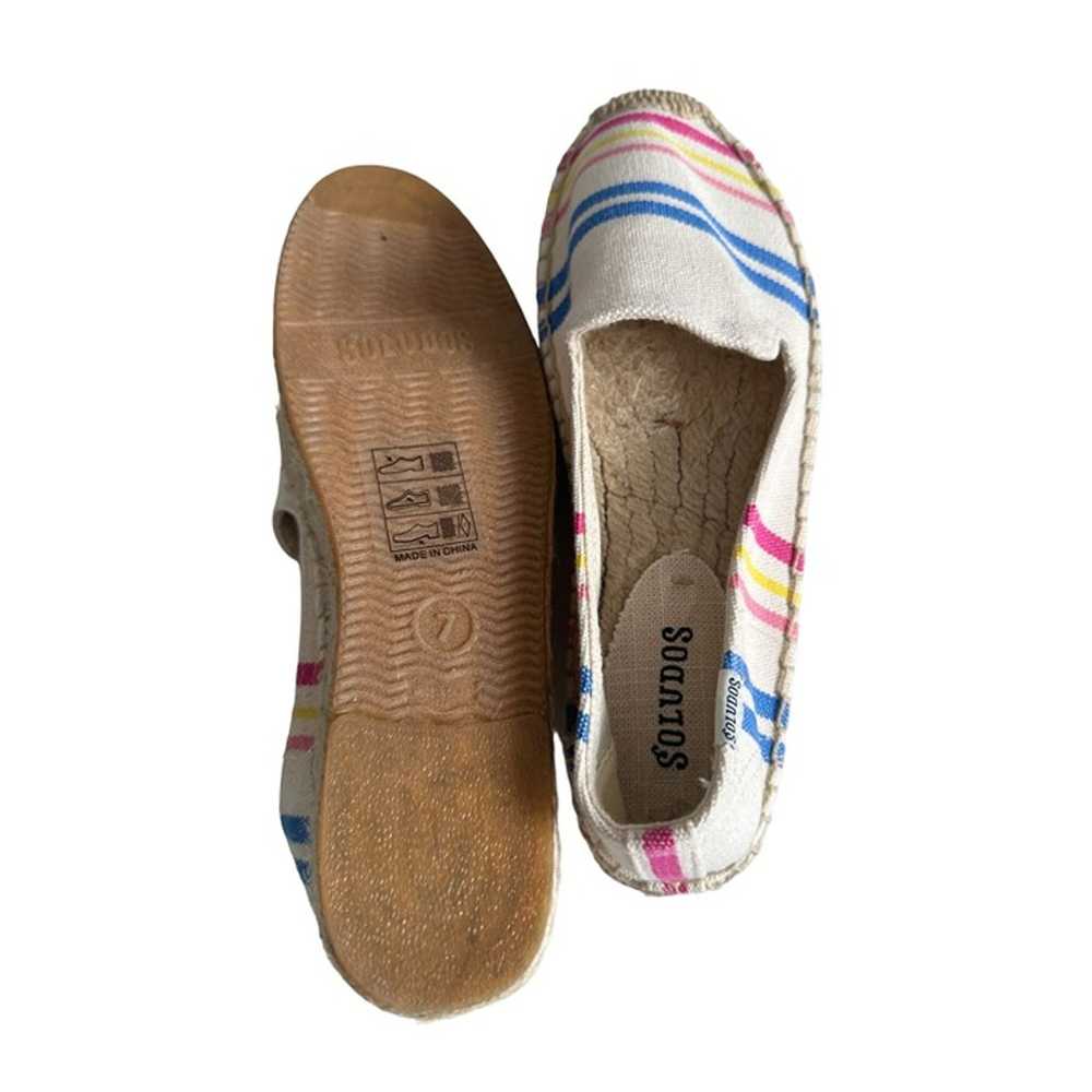 SOLUDOS Multicolor Striped Espadrilles Flats Size… - image 6