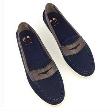 Cole Haan ‘Nantucket’ Canvas Penny Loafer Navy/Bro