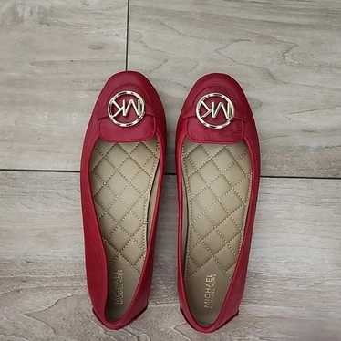 Michael Kors Lillie Moccasin Dark Red Sz 8