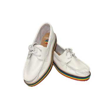 Sperry Top-Sider Pride Size 9 Boat Shoes White Ra… - image 1