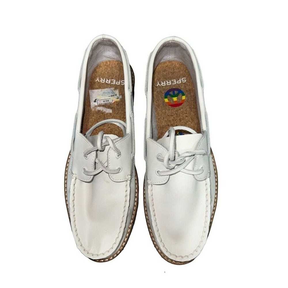 Sperry Top-Sider Pride Size 9 Boat Shoes White Ra… - image 4