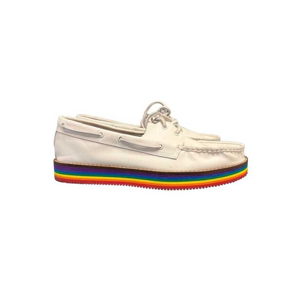 Sperry Top-Sider Pride Size 9 Boat Shoes White Ra… - image 5