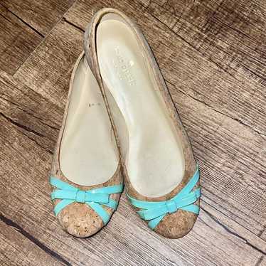 Kate spade cork texture bow flats