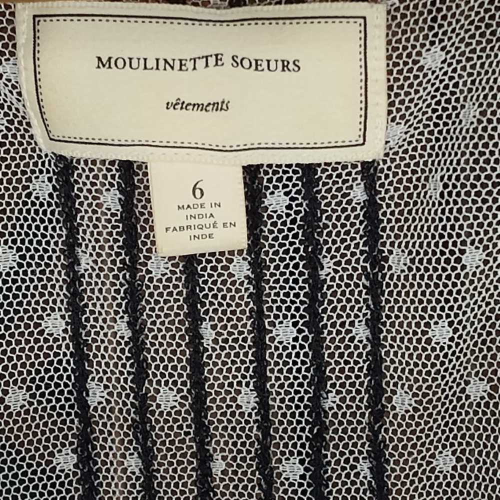 Moulinette Soeurs Cream and Black Lace and Embroi… - image 2