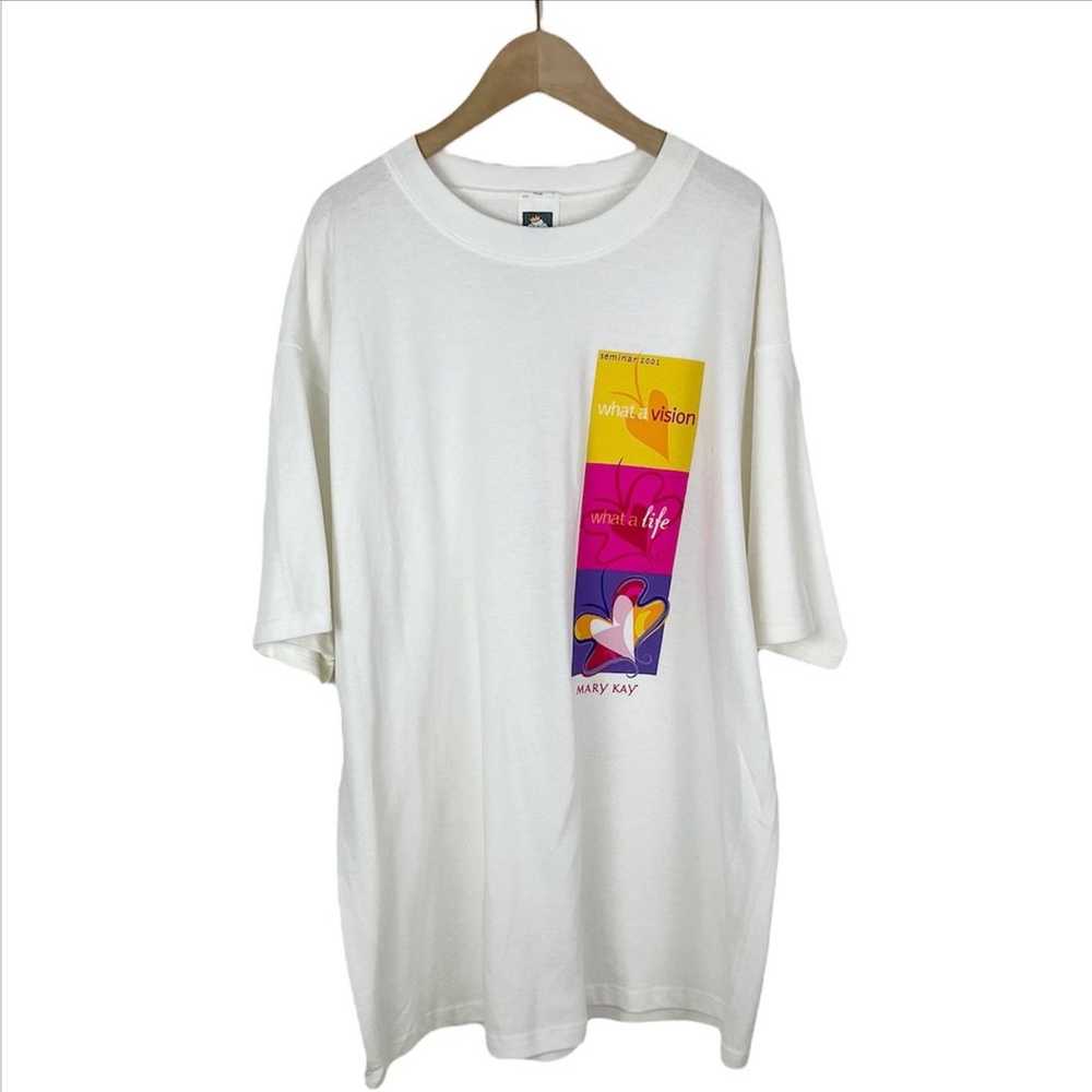 Vintage Mary Kay Seminar 2001 White Graphic Tee T… - image 1